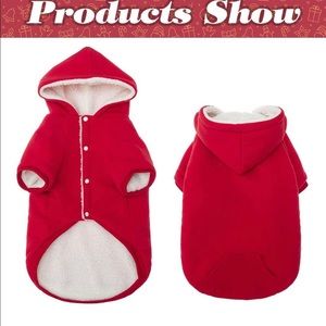 SHERPA LINED BUTTON UP PUPTEK RED HOODIE